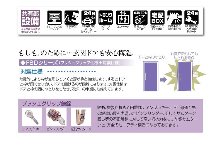 福岡県久留米市「MYM 1st stage」耐震仕様・プッシュグリップ鎌錠と安心がつまっています。